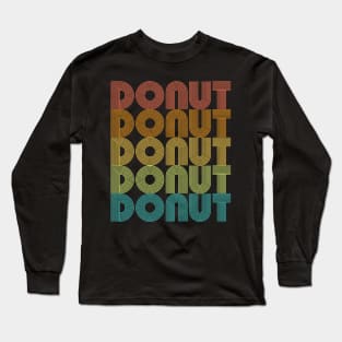Vintage Donut Long Sleeve T-Shirt